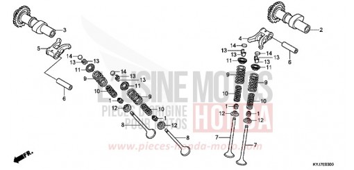 ARBRE A CAMES/SOUPAPE CBR250RB de 2011